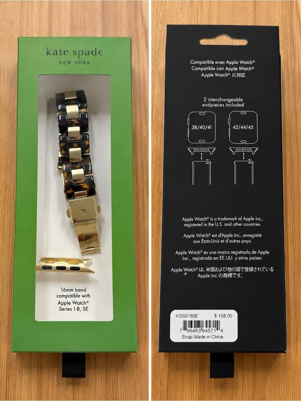 Kate Spade New York Tortoise Shell & Gold Apple Watch Band